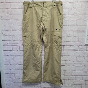 Oakley BioZone Insulated Snow Pants XL Waterproof Ski Snowboard Khaki Regulr Fit